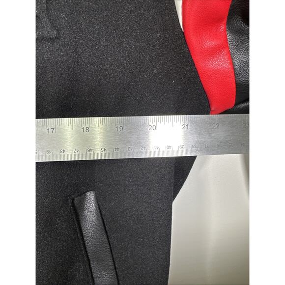 FOREVER 21 x Hello Kitty Striped Black Red Moto Varsity Jacket Small Varsity - Picture 12 of 12